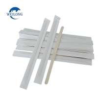 Factory wooden Disposable individual paper wrapped wooden coffee stirrers