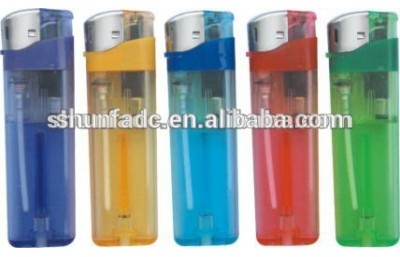 advertising refillable cigarret lighter with stainless chrome-plated wind-cap