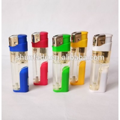 LED plastic electronic disposable lighters with flash