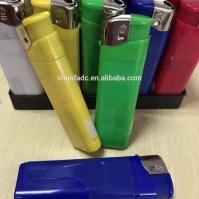 2019 hot LED plastic cigarette gas disposable Solid Lighters With flashlight