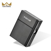 hot sell top quality convenient no flame no oil usb charging cigarette case lighter