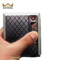 new model factory direct sell high quality silver color usb cigarette case lighter