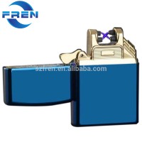 FR-208 Blue high quality fashional electric double arc rechargeable usb lighter